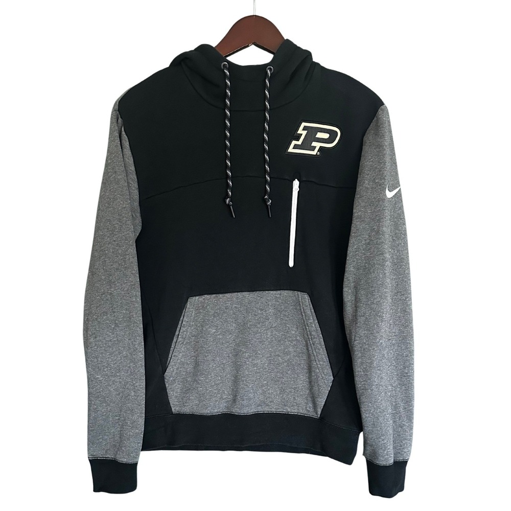 Nike Purdue Boilermakers Hoodie Mens M Black Grey Fleece M31983D